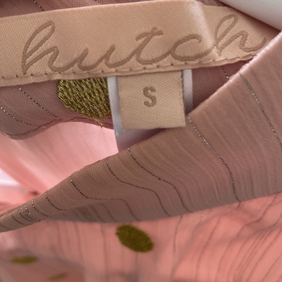 Anthropologie Hutch Philippa Polka-Dot Blouse in Blush, Size Small - Picture 4 of 14